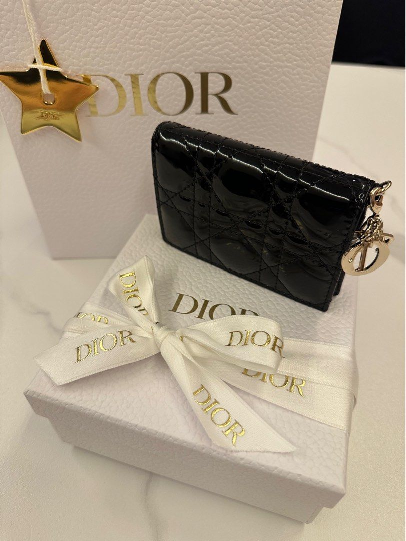 Lady Dior Bloom Card Holder, Luxury, Bags & Wallets on Carousell
