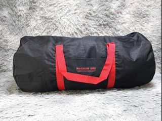 Magnum Dry Black Red Zipper Duffle Bag