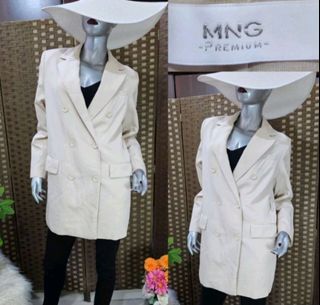 MANGO premium beige lightly padded double breasted coat , cardigan, double breasted blazer