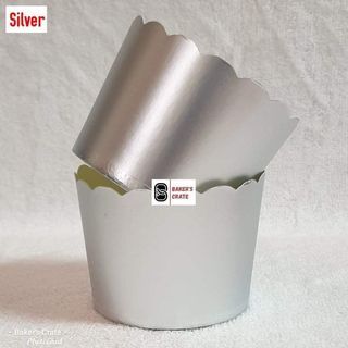 Metallic Muffin Cups - Silver (2oz/3oz)