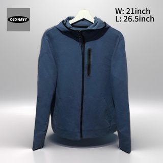 Old Navy Active Fleece Jacket hoodie full zip blue medium jacket