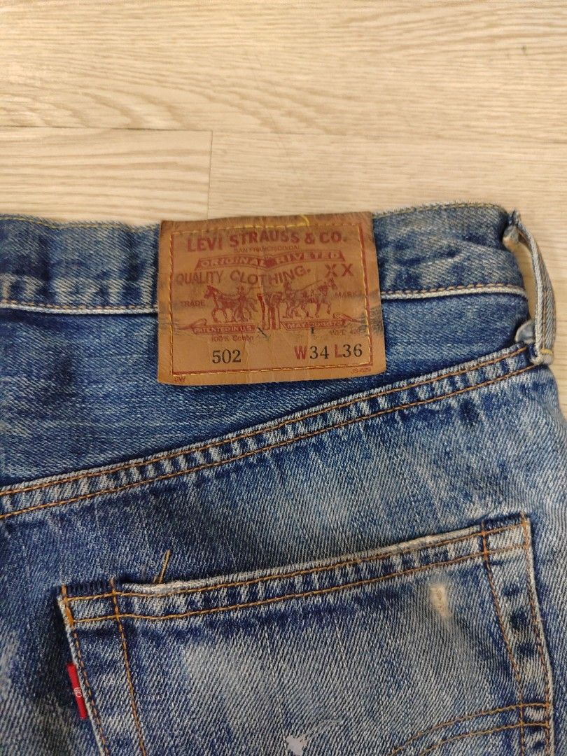 Original Levi s Jeans Denim 502 W34 L36 kepala kain Men s Fashion Bottoms Jeans on Carousell