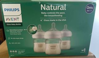 Philips Avent Natural Glass Baby Bottles (3pcs, 4oz/120ml)