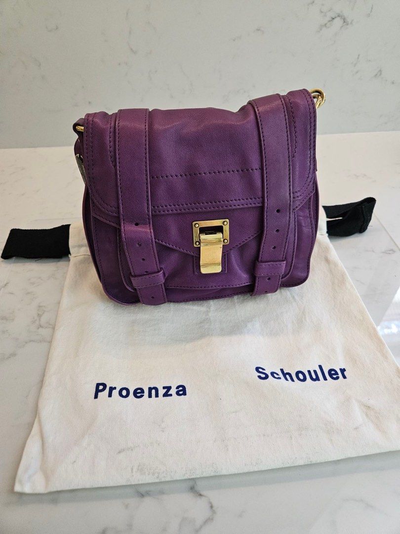 Preloved Proenza Schouler Ps1 Mini grape (Category: Luxury Bags & Wallets) located in Pasay City. Submitted by georgiaetc (Listing ID 1301785664, Image 1). Description: Proenza shouler Ps1 Mini 9/10 condition Complete with dustbag and cards Grape P20k.