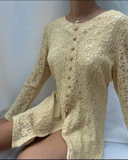Royal blonde yellow lace top