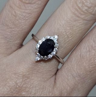 S925 Blue Sapphire Elegant Dainty Ring