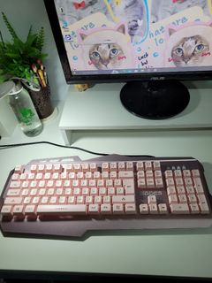Sades RGB 粉紅色鍵盤燈 粉紅金屬色64190441565698110