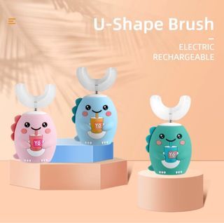 Silicone Electric U Shaped Kids Toothbrush