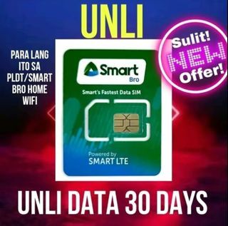 SMARTBRO LTE SIM FOR WIFI W/UNLIDATA 30DAYS