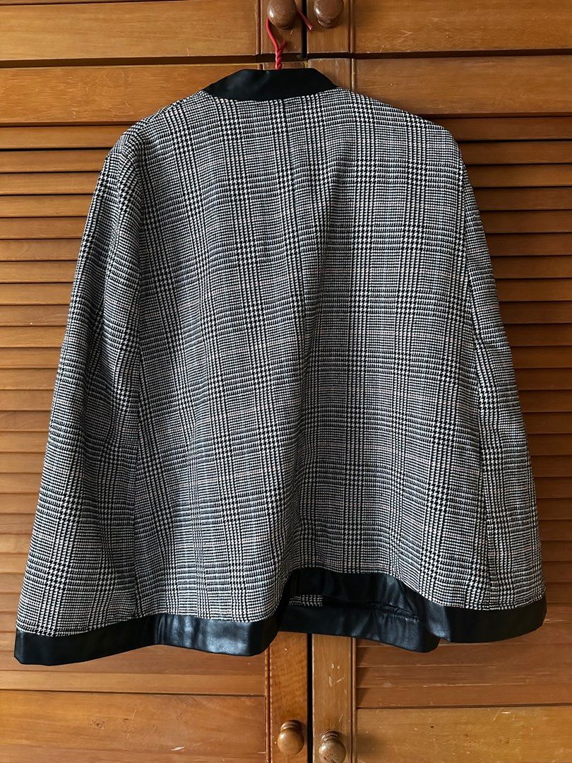 Something Borrowed Outer (Category: Coats, Jackets and Outerwear) located in Singapore. Submitted by rararasputin (Listing ID 1301674682, Image 2). Description: Fits up to EU36. Selling cos don't reach for it much. A bit of marks on PU leather part but not obvious. Price incl mailing.