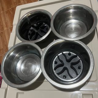 Stainless Steel Dog Bowls + Slow Feeder Inserts