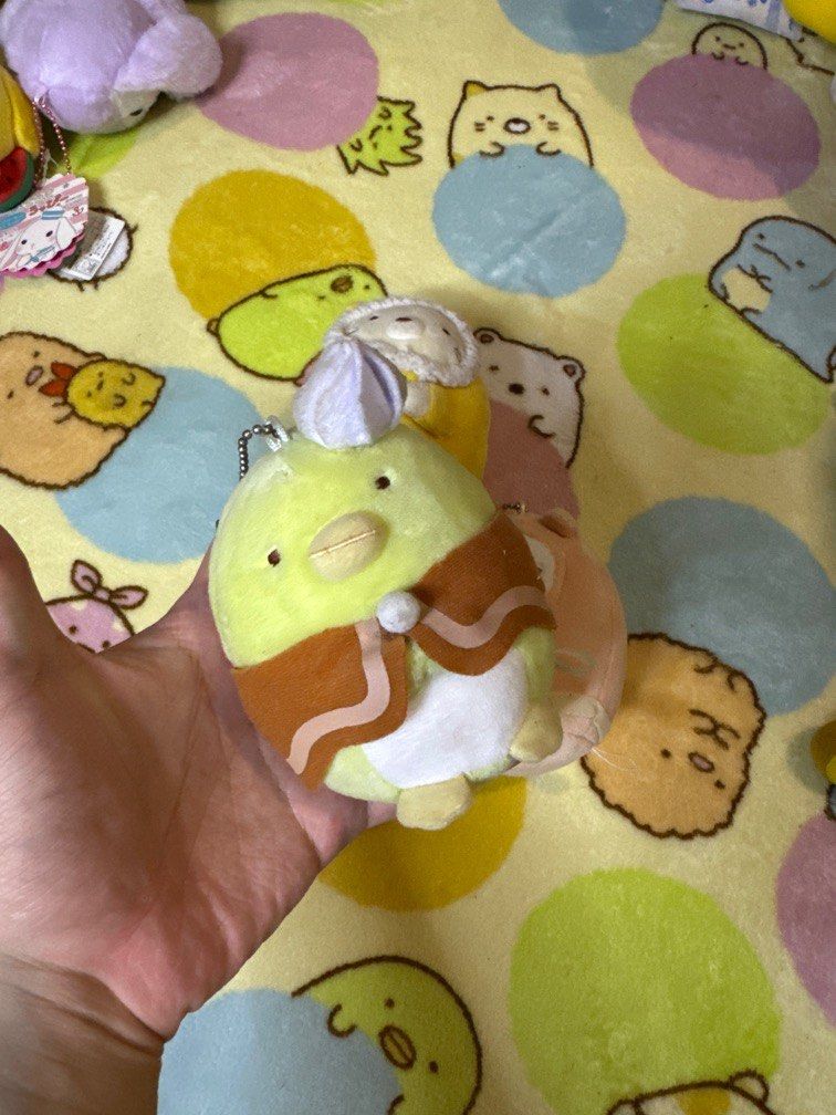 Sumikko Gurashi Charms Plushies Stufftoys (Category: Plushies & Soft Toys) located in Binan City. Submitted by ichigo0613 (Listing ID 1301838428, Image 2). Description: Yellow Shiro- 90 Pink Shiro- 130 Green Penguin- 130 Mod/mop- tiktok checkout please visit our shop @ tiktok: ichigochanshop.