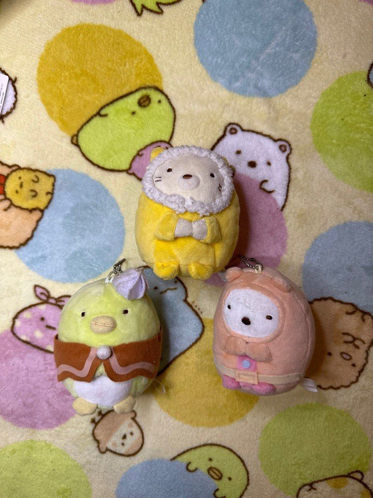 Sumikko Gurashi Charms Plushies Stufftoys (Category: Plushies & Soft Toys) located in Binan City. Submitted by ichigo0613 (Listing ID 1301838428, Image 1). Description: Yellow Shiro- 90 Pink Shiro- 130 Green Penguin- 130 Mod/mop- tiktok checkout please visit our shop @ tiktok: ichigochanshop.