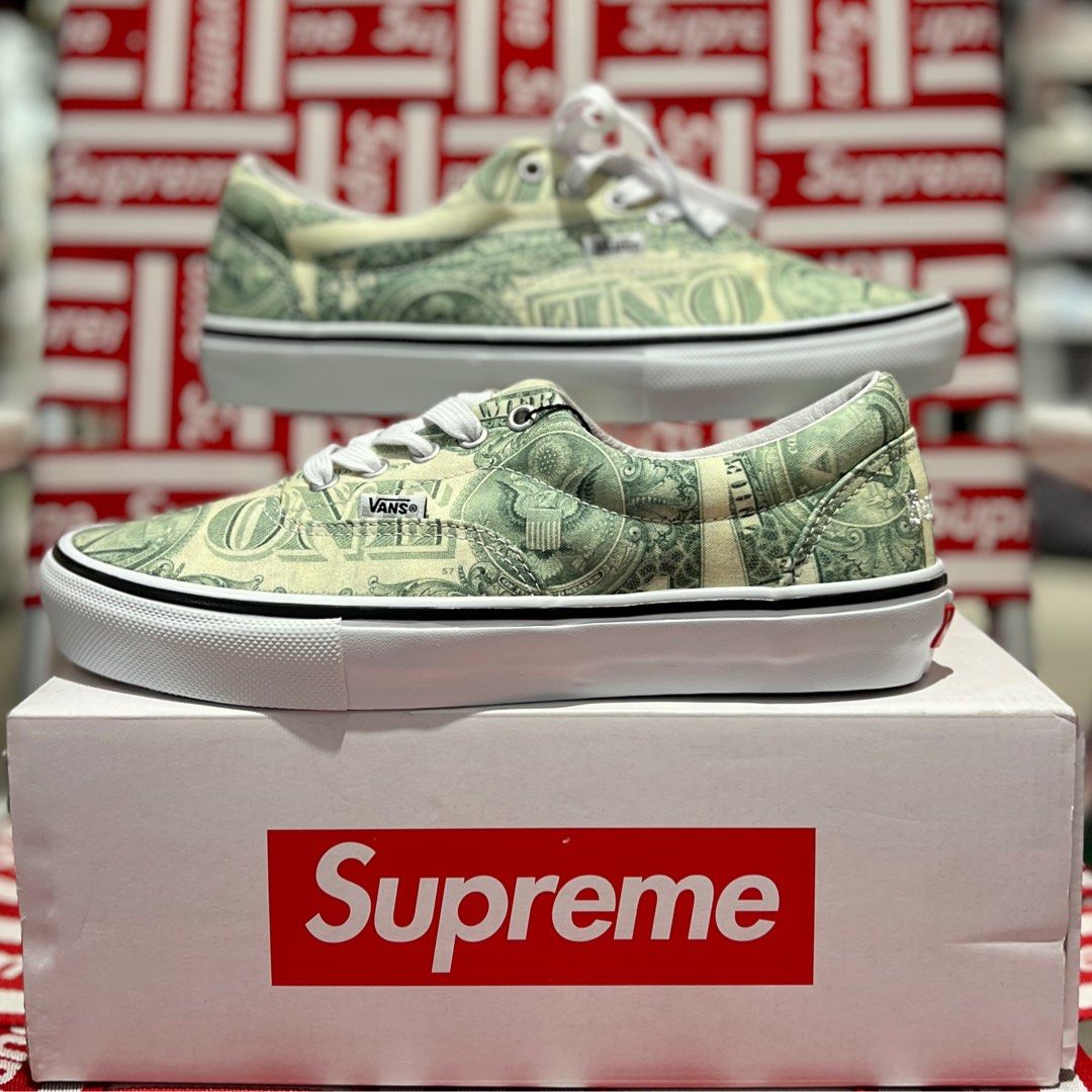 Supreme x Vans Skate Dollar Mens (Category: Sneakers) located in Quezon City. Submitted by inside_plug (Listing ID 1301729147, Image 1). Description: For Sale Supreme x Vans Skate Dollar Mens Size: 9us Brand new Dm us to purchase..