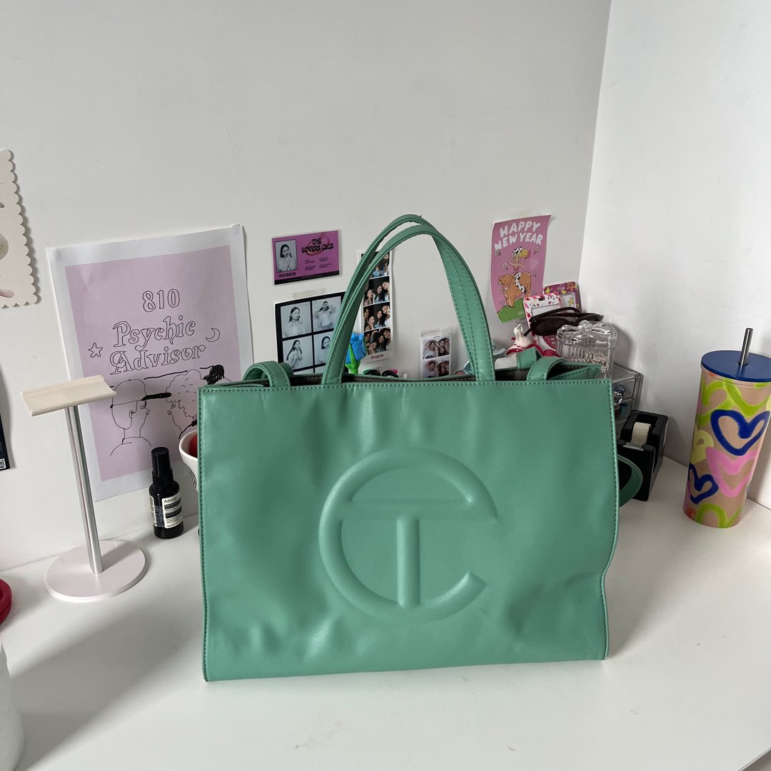 Medium sage shopping bag clearance