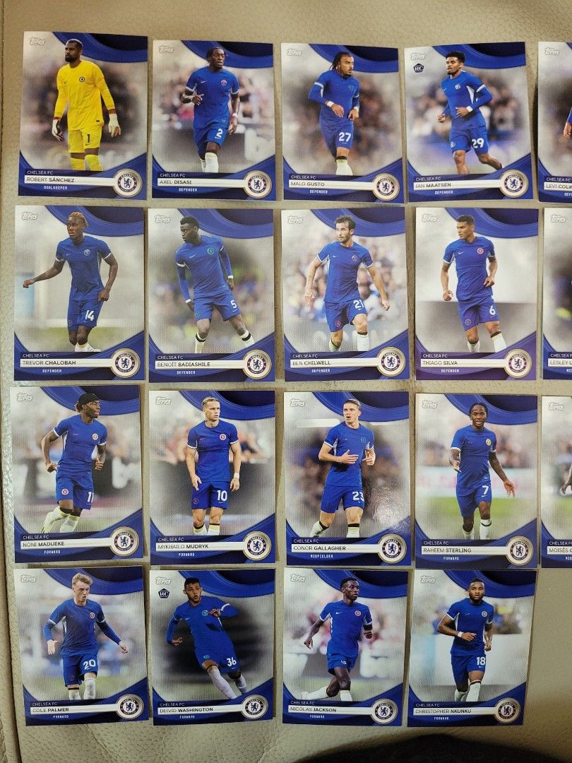 Topps Chelsea 23-24 Team set - 25張First team base card, 興趣及 