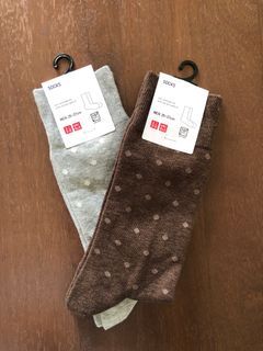 Uniqlo 2 Pairs Calf Size Socks 25-27 New