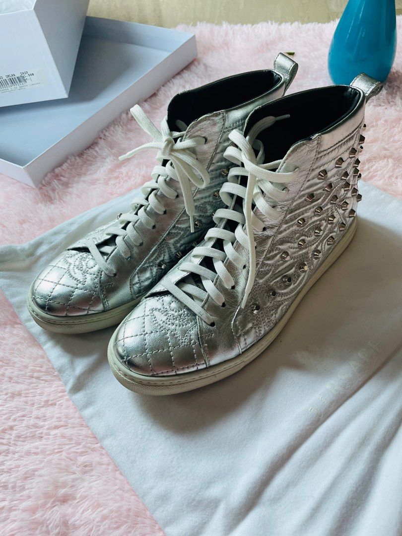 Versace glitter sneakers cheap