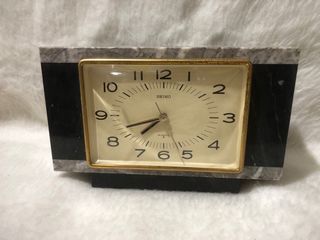 Vintage Heavy Marble Seiko Desktop Clock
