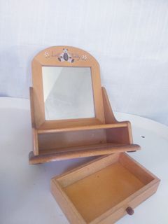 Vintage small desktop mirror