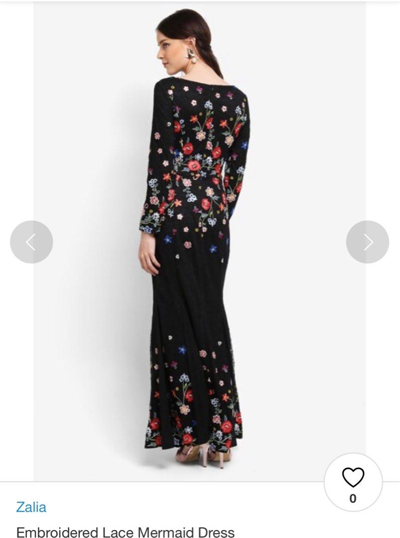 Zalia embroidered lace mermaid dress top