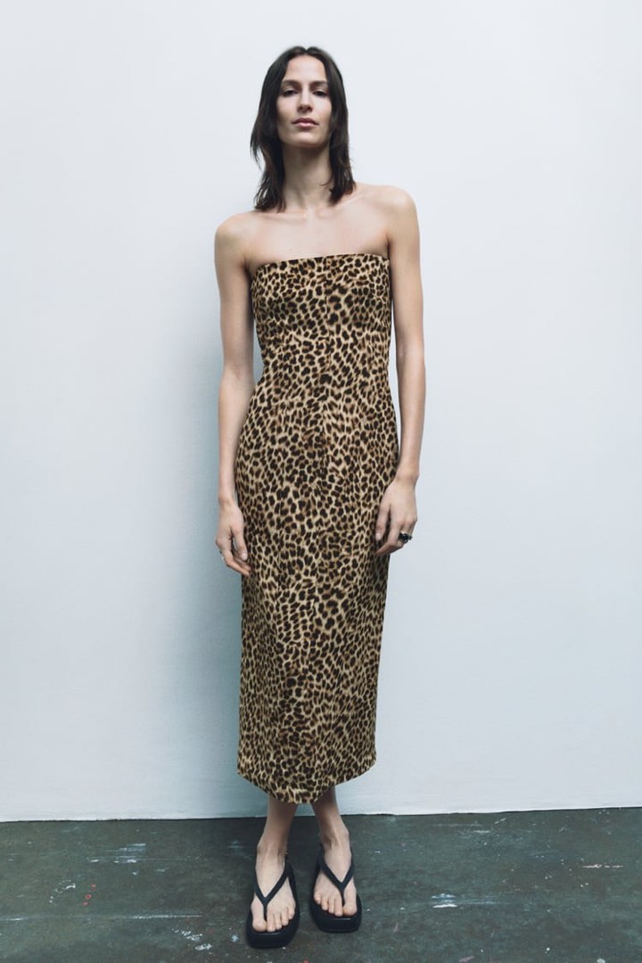 ZARA Animal Print Shift Dress Women s Fashion Dresses Sets Dresses on Carousell