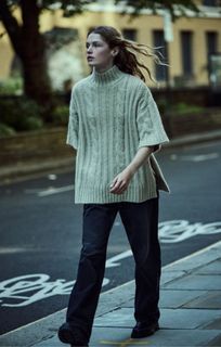 Zara Oversized Cable Knit Top