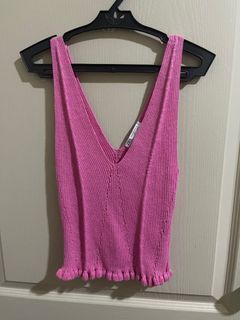 Zara Pink Crocheted Top