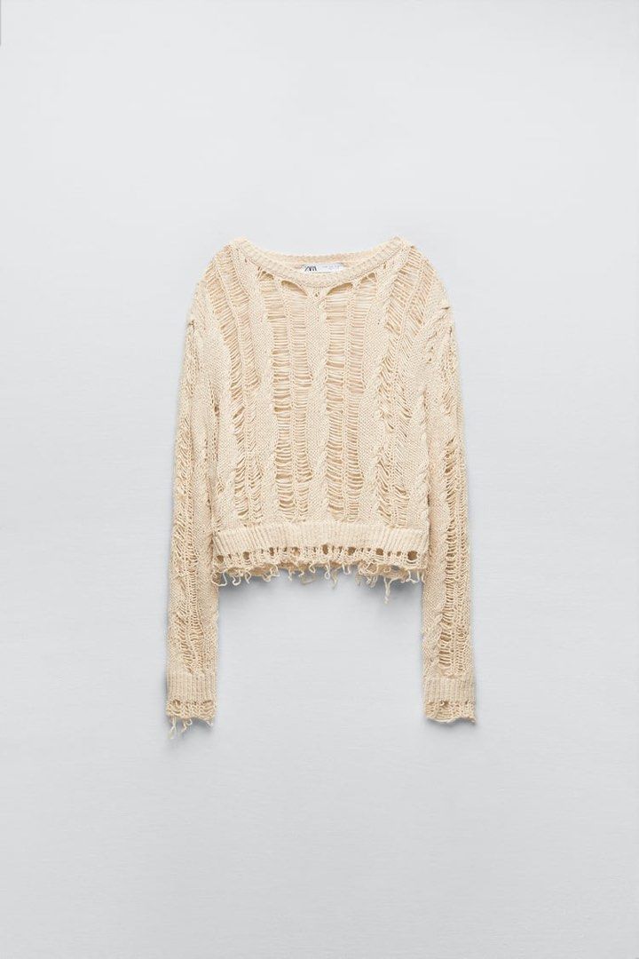 Zara Ripped Knit Sweater