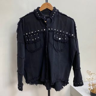 Zara Studded Black Jacket / Blazer