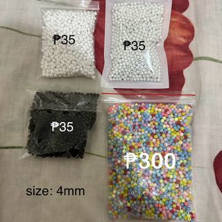 4mm assorted white & black colorful beads for DIY accessories