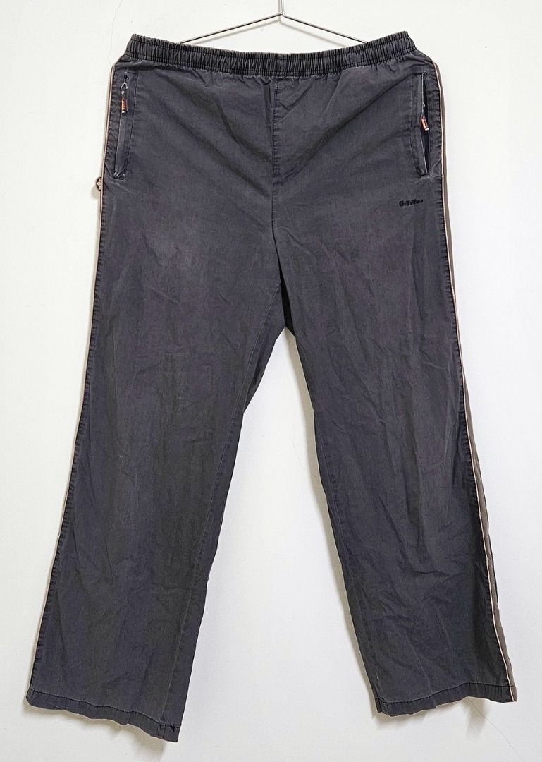 二手衣 Gatewear 黑色 側邊條紋 拉繩 休閒褲 34腰, 他的時尚, 褲子, 運動、休閒褲在旋轉拍賣