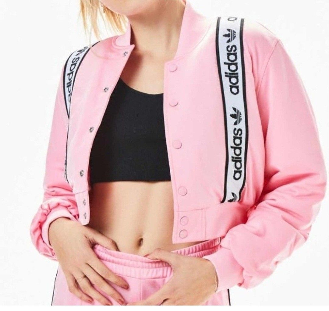 Adidas Cropped Bomber Jacket Women s Fashion Coats Jackets and Outerwear on Carousell