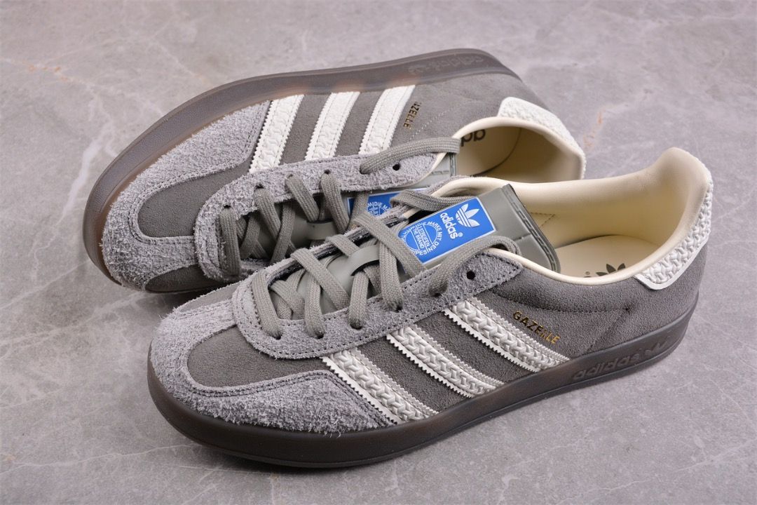 Adidas Originals Gazelle Indoor Grey white shoes Euro 35 45