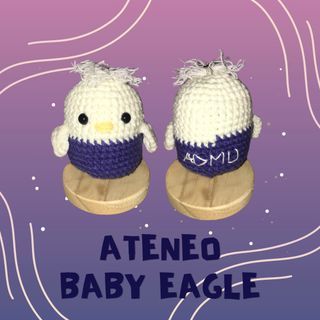 ADMU Baby Eagle Crochet Keychain