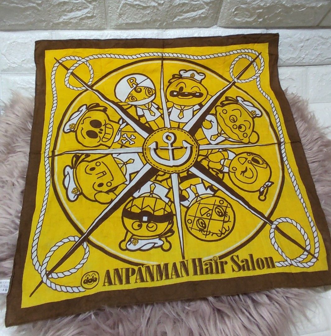 Anpaman Handkerchief (Category: Scarves) located in Manila. Submitted by rarefindsgallery (Listing ID 1302040239, Image 2). Description: Anpaman Handkerchief/ Scarf by: Ban Dai size: 18" x 18" used condition but still nice 8/10 condition Made in Japan 🎌.