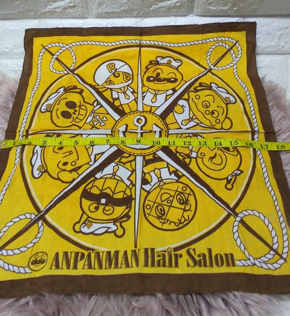 Anpaman Handkerchief (Category: Scarves) located in Manila. Submitted by rarefindsgallery (Listing ID 1302040239, Image 3). Description: Anpaman Handkerchief/ Scarf by: Ban Dai size: 18" x 18" used condition but still nice 8/10 condition Made in Japan 🎌.