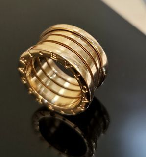Authentic BVLGARI Bzero 4Band 18k Rose Gold Ring