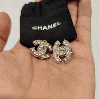 Authentic Chanel Cocomark Clip Earrings