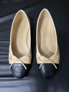 Authentic Chanel Quilted Ballet Shoes With Box Size 38