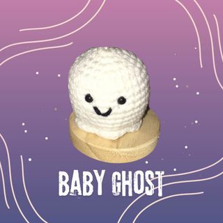 Baby Ghost Crochet Keychain