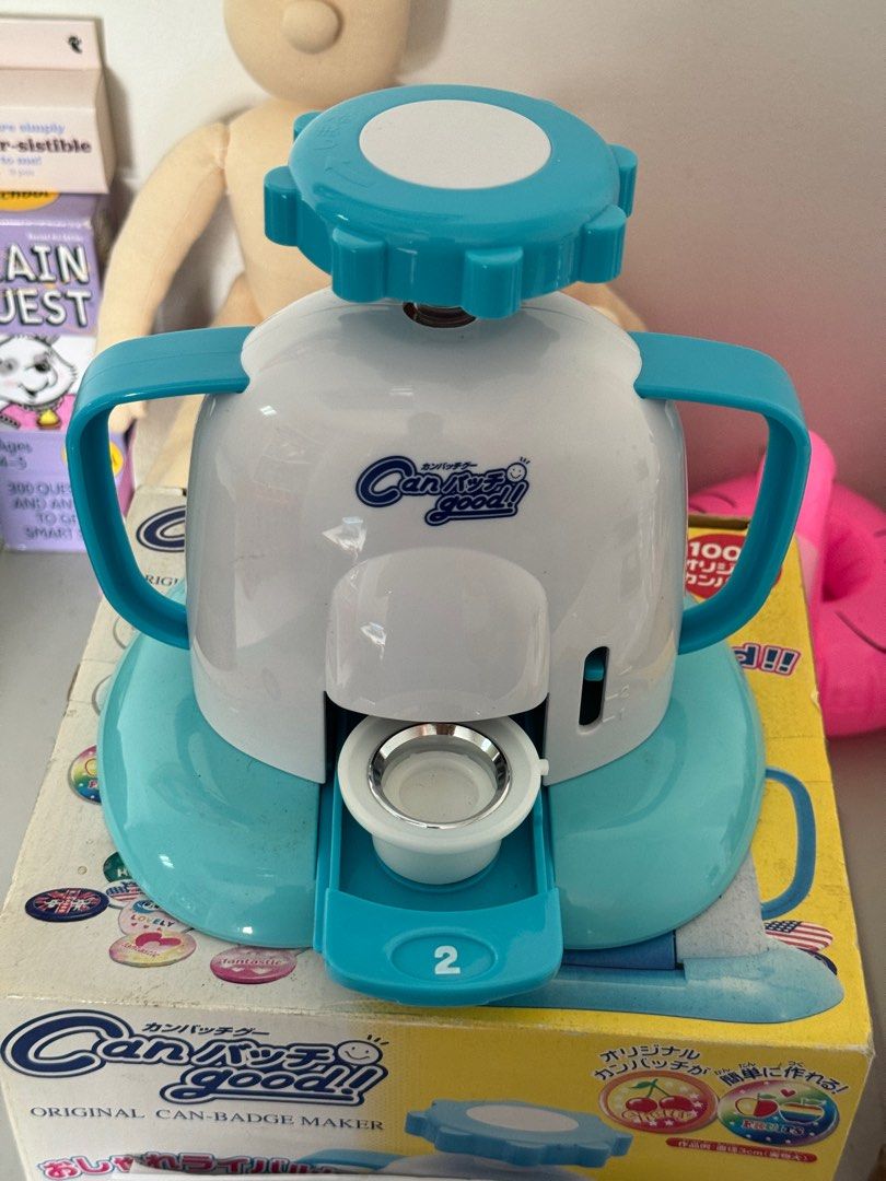 BANDAI Can good (Category: Craft Supplies & Tools) located in Valenzuela. Submitted by fairythrift (Listing ID 1301879570, Image 3). Description: Can good Original Can-badge maker Inclusion: ✔️ badge maker machine ✔️ box and manual Missing: Yung mga badge na pang gawa po ang missing Like new condition pa po yung machine .