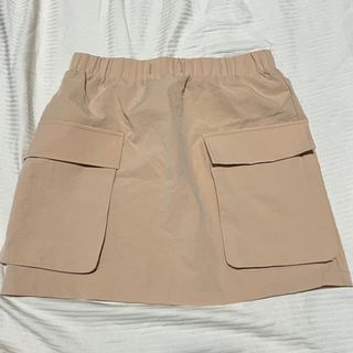 Beige Cargo Skirt with pockets