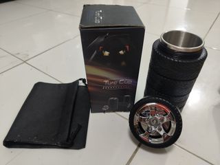 BNEW TIRE STYLE COLLECTIBLE THERMOS TUMBLER W/BOX AND POUCH (LAST 4 PCS LEFT)