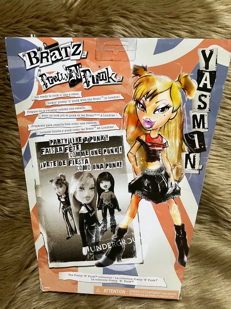 Bratz Yasmin Pretty N Punk Doll (Category: Kids Toys) located in Cebu City. Submitted by jayrassicpark (Listing ID 1301931537, Image 3). Description: Bratz Pretty 'N' Punk Yasmin doll for sale for only ₱3,400 Details: -1 Bratz doll (Yasmin or Pretty Princess - repro) -Brand New (NRFB) -In excellent condition -Comes with her complete accessories such as 2 outfits and a suitcase -Authentic toy from MGA -Unreasonable returns and refunds not allowed 