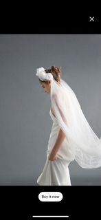 Bridal headband with veil