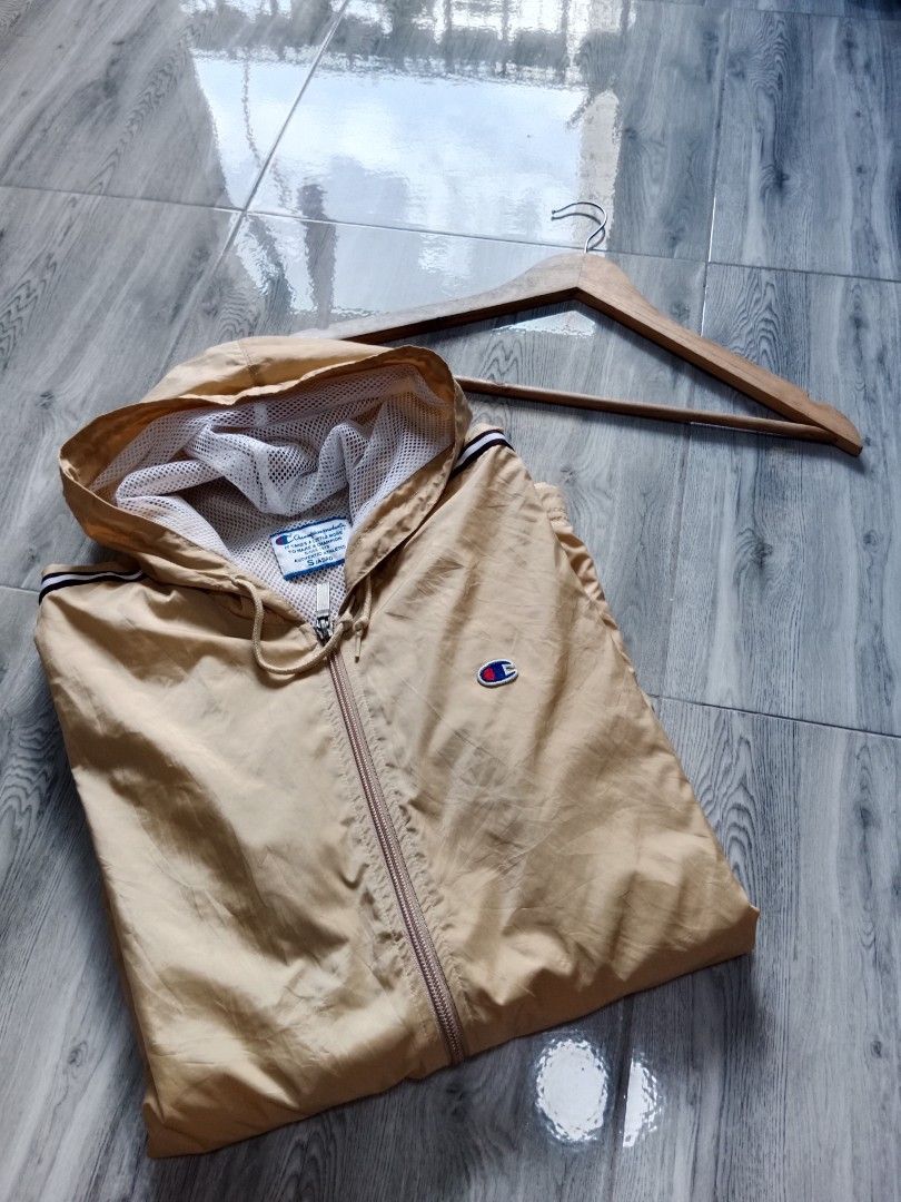 Tan champion hoodie mens top