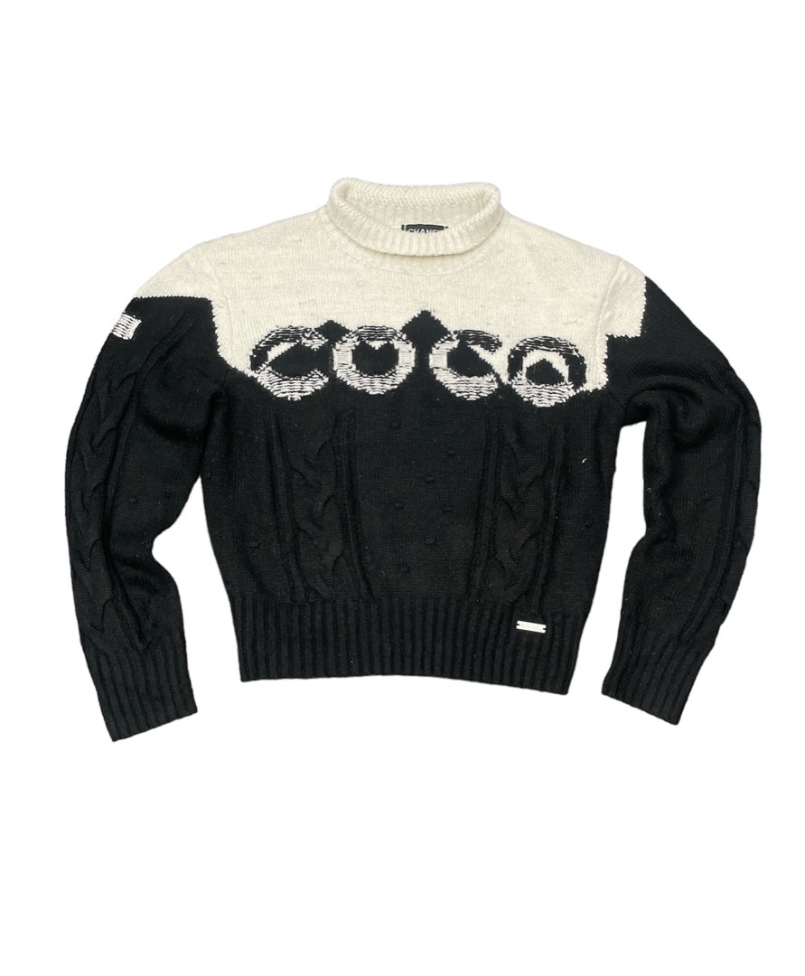 Chanel Knitwear Wool Pullover Sweater Chanel Coco Neige size 38 Women s Fashion Tops Longsleeves on Carousell