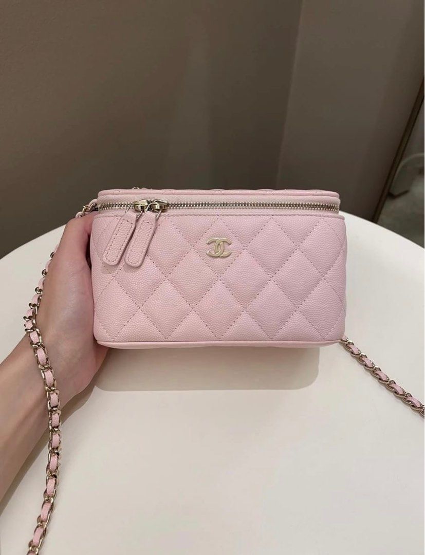 Chanel Vanity Bag (Different Designs) (Category: Luxury Bags & Wallets) located in Manila. Submitted by cldluxefinds (Listing ID 1302000645, Image 3). Description: Chanel White / Pink / Black Caviar Chain Vanity Bag Price: Php 170,000 Here are the other designs of the vanity bag 100% original No issues One size Good for cosmetics and jewelry storage Pre-order COD / Bank Deposit / Layaway We accept item requests 📦.