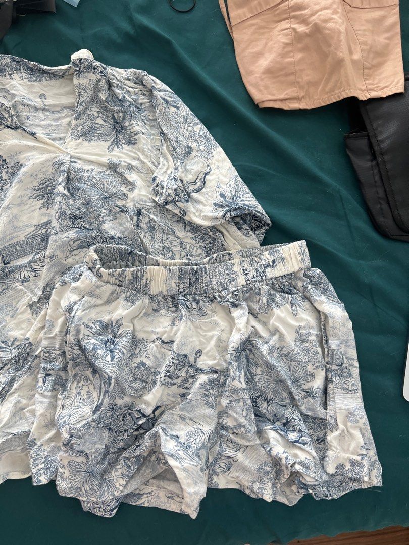 Christian dior lookalike toile de jouy patterned piyama pajamas baju